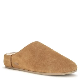 Beige Leather Mules
