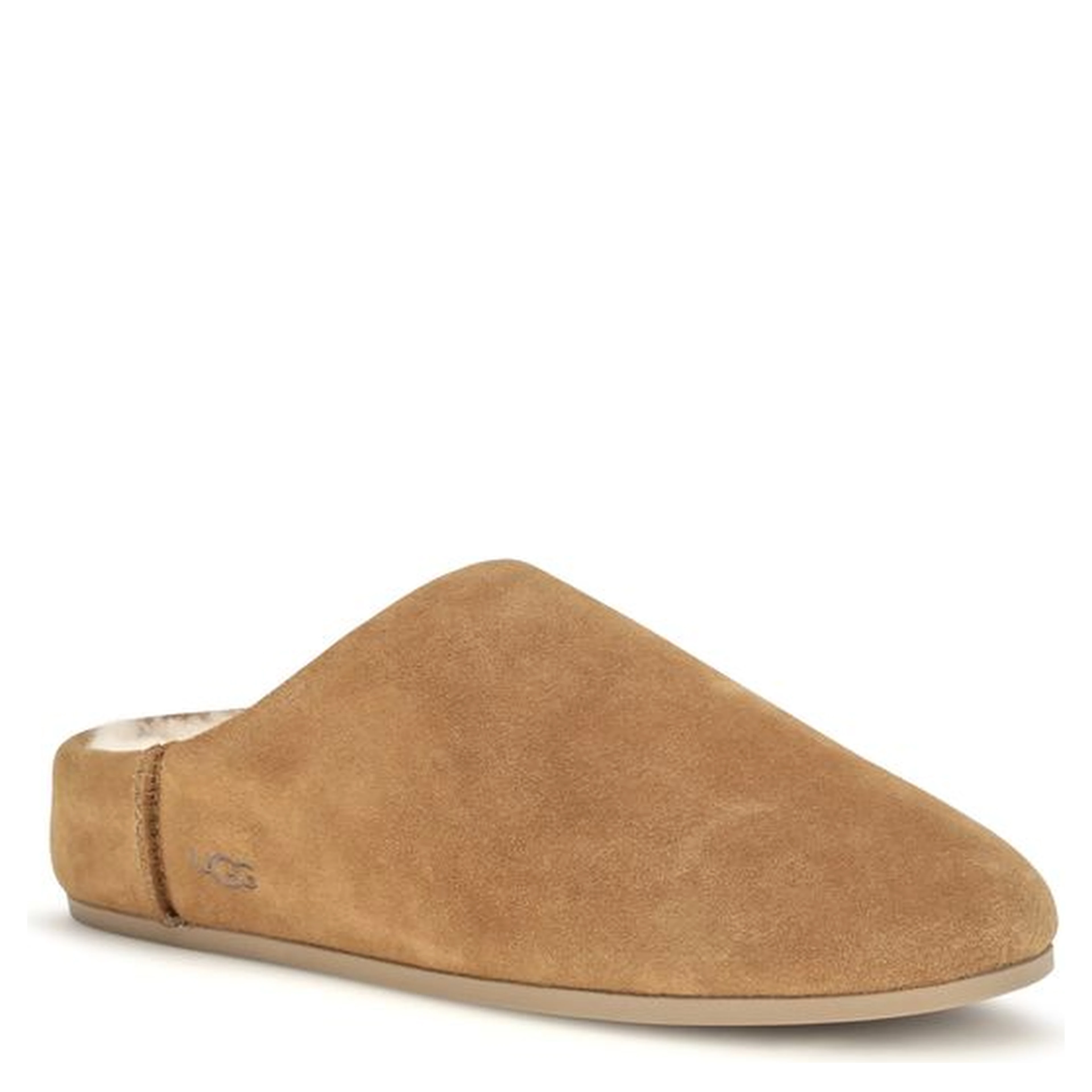 Beige Leather Mules