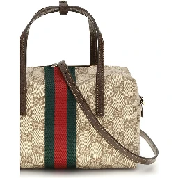 Beige Fabric Handbag