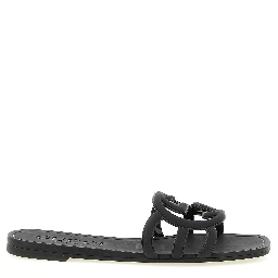 Black Rubber Slides