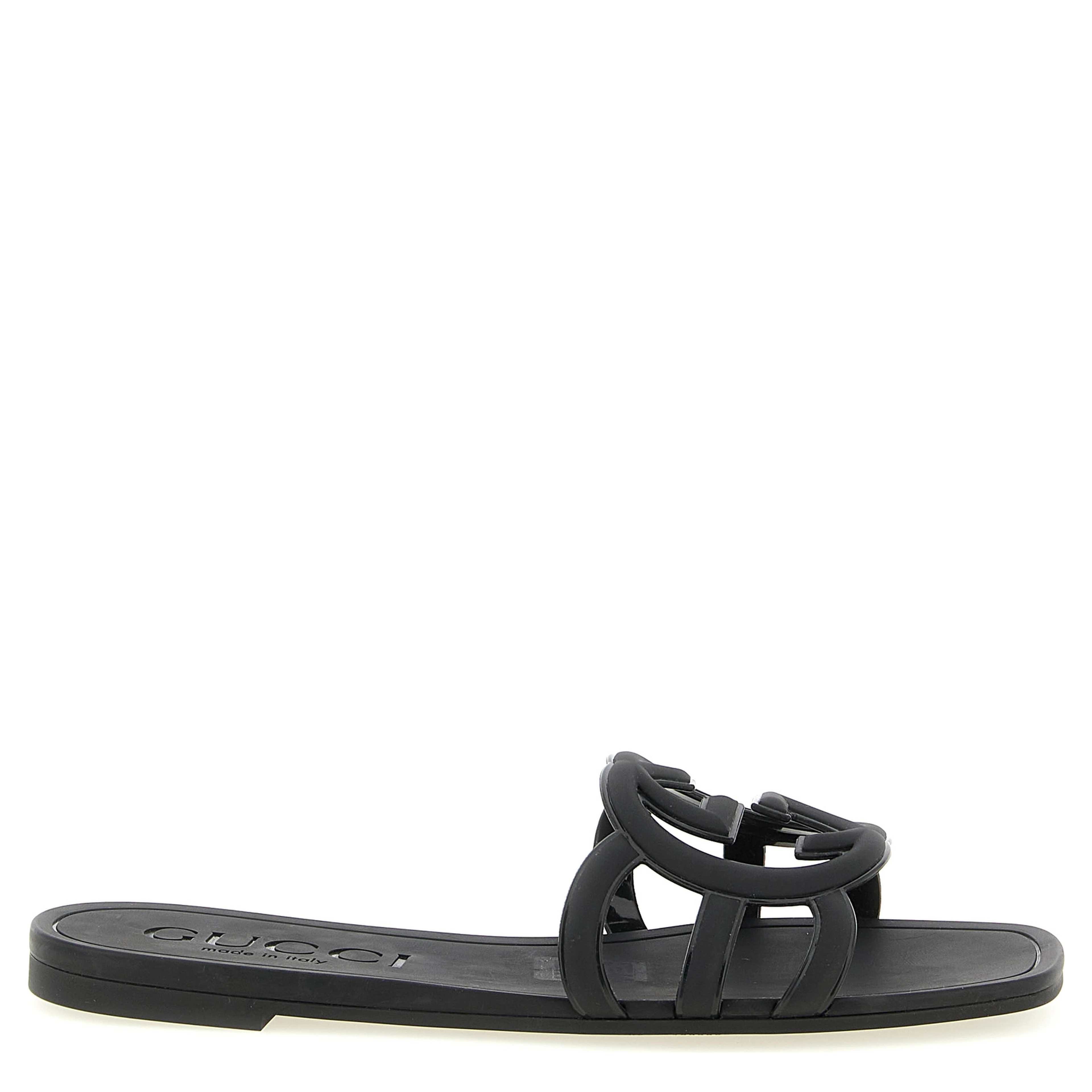 Black Rubber Slides