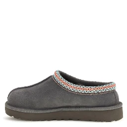 Gray Leather Mules