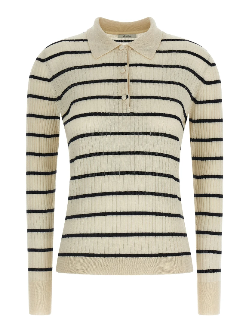 Blue Cashmere Polo Shirt