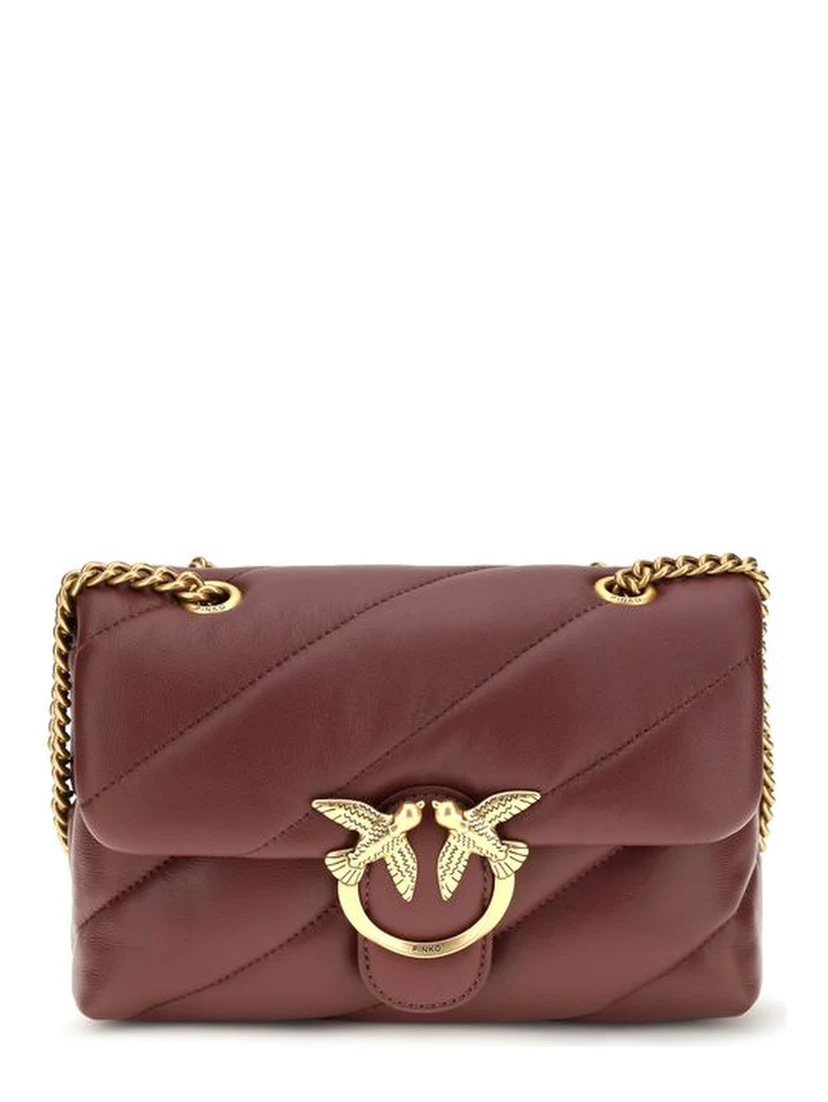 Bordeaux Calf Leather Bos Taurus Shoulder Bag