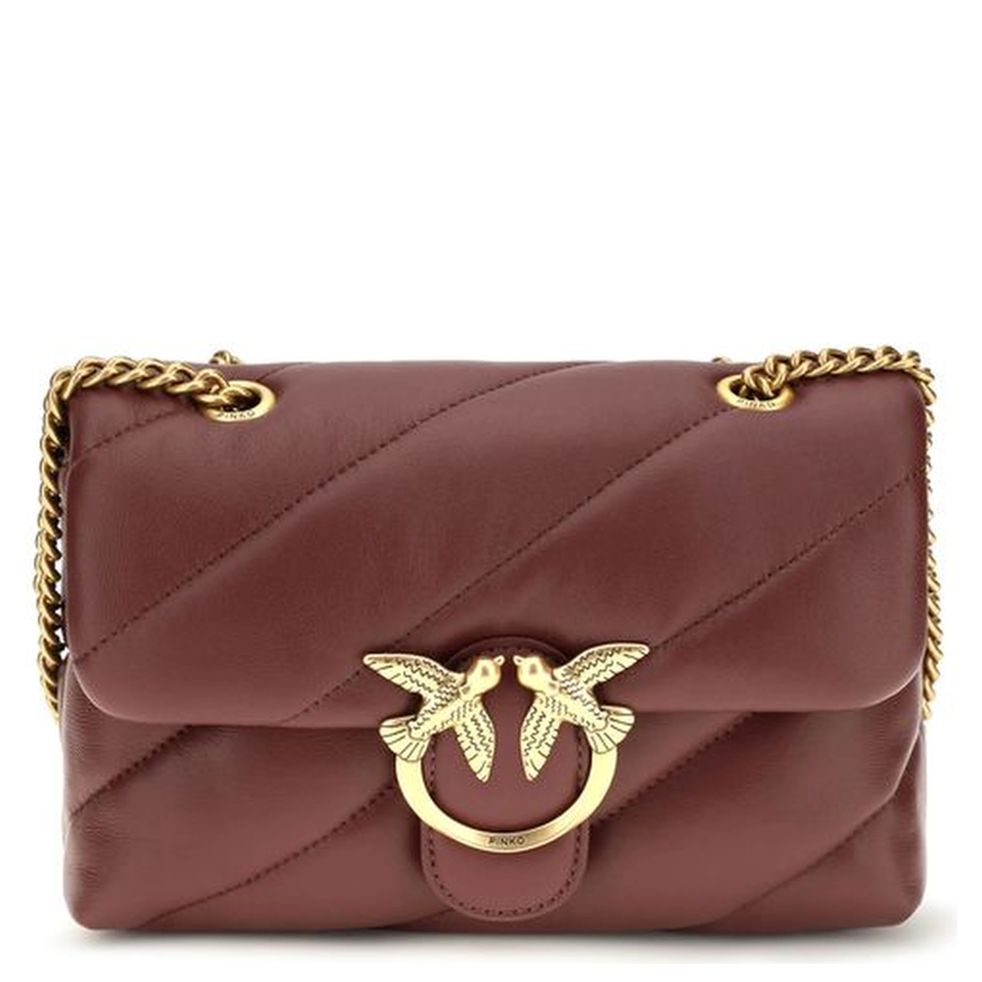 Bordeaux Calf Leather Bos Taurus Shoulder Bag