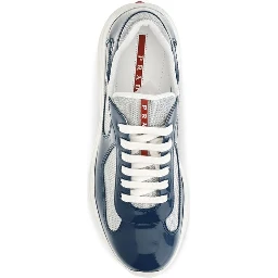 Blue Calf Leather Bos Taurus Athletic Sneakers
