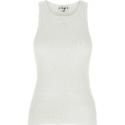 White Organic Cotton Sleeveles T-Shirt