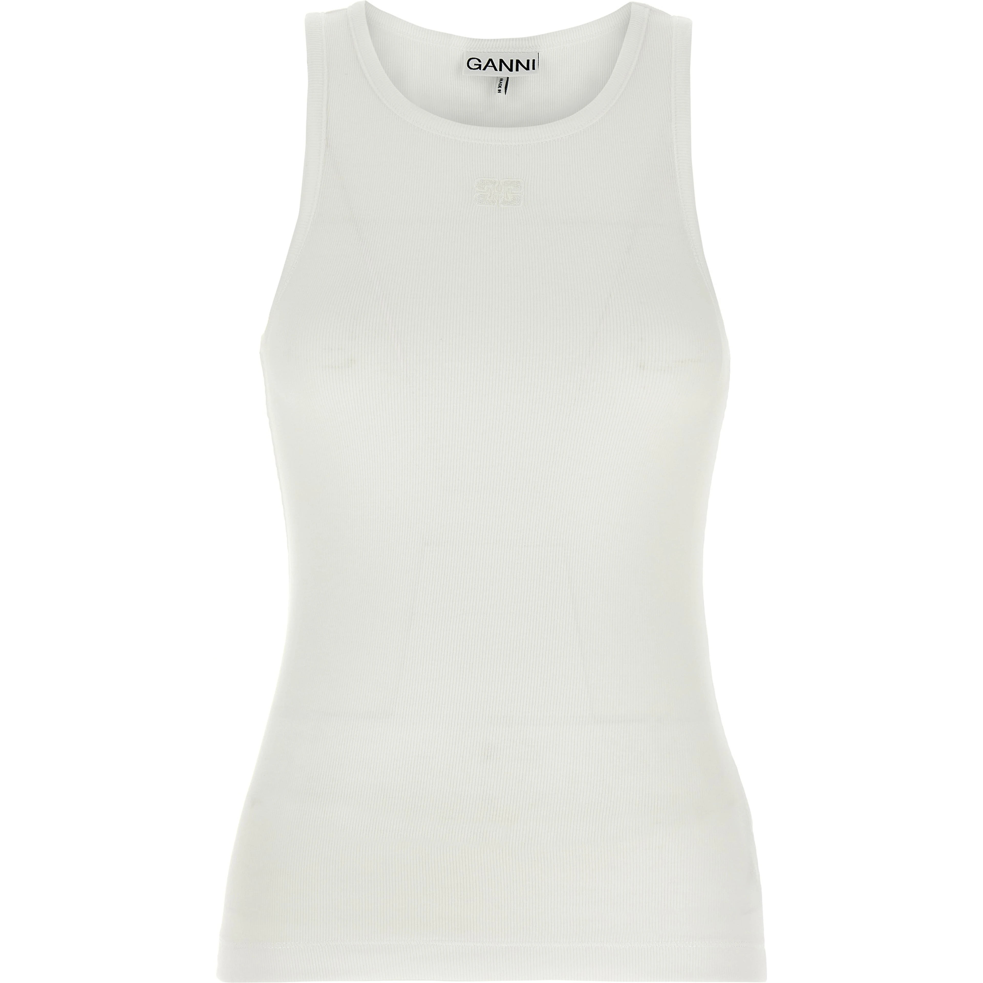 White Organic Cotton Sleeveles T-Shirt