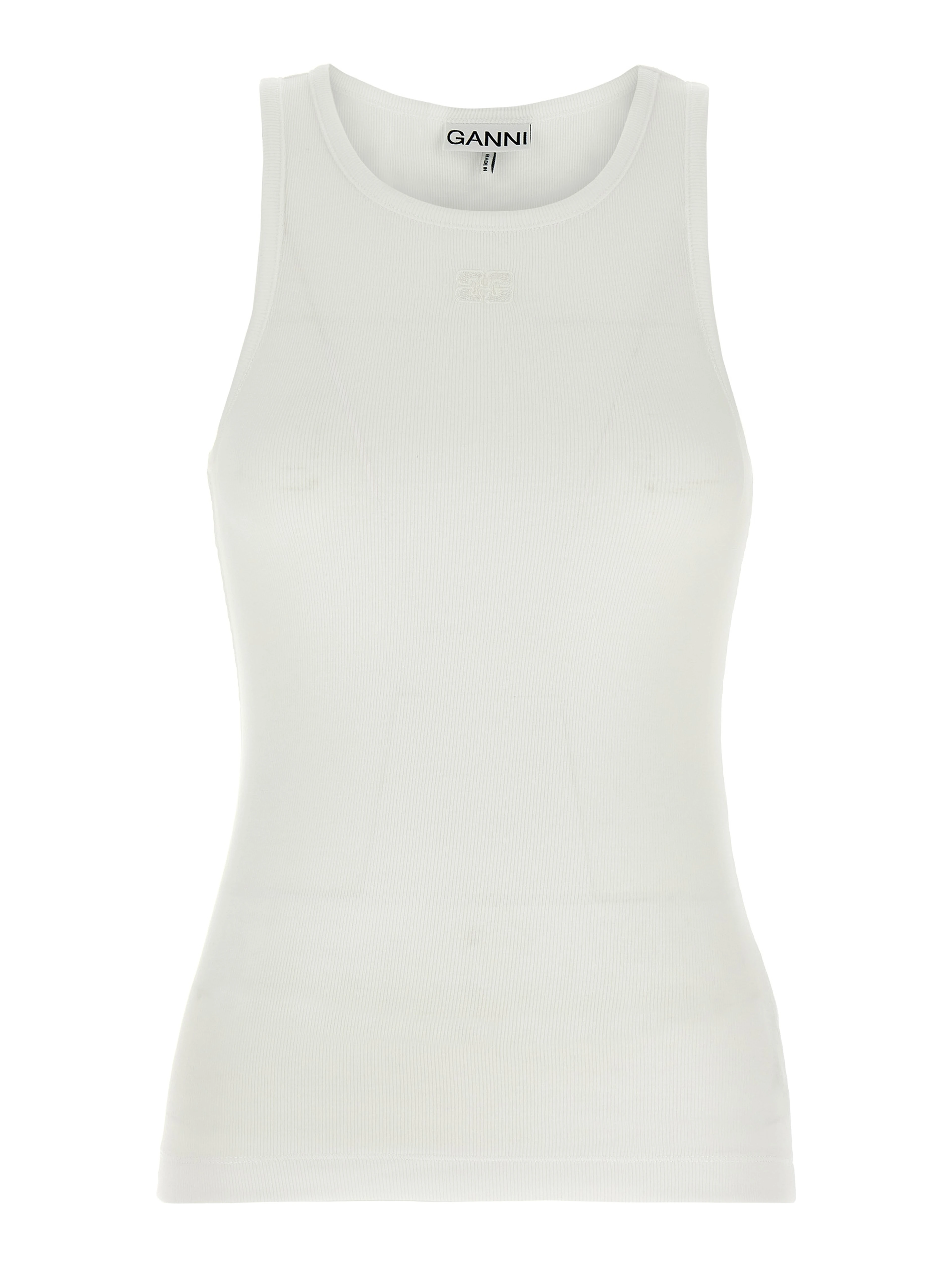 White Organic Cotton Sleeveles T-Shirt