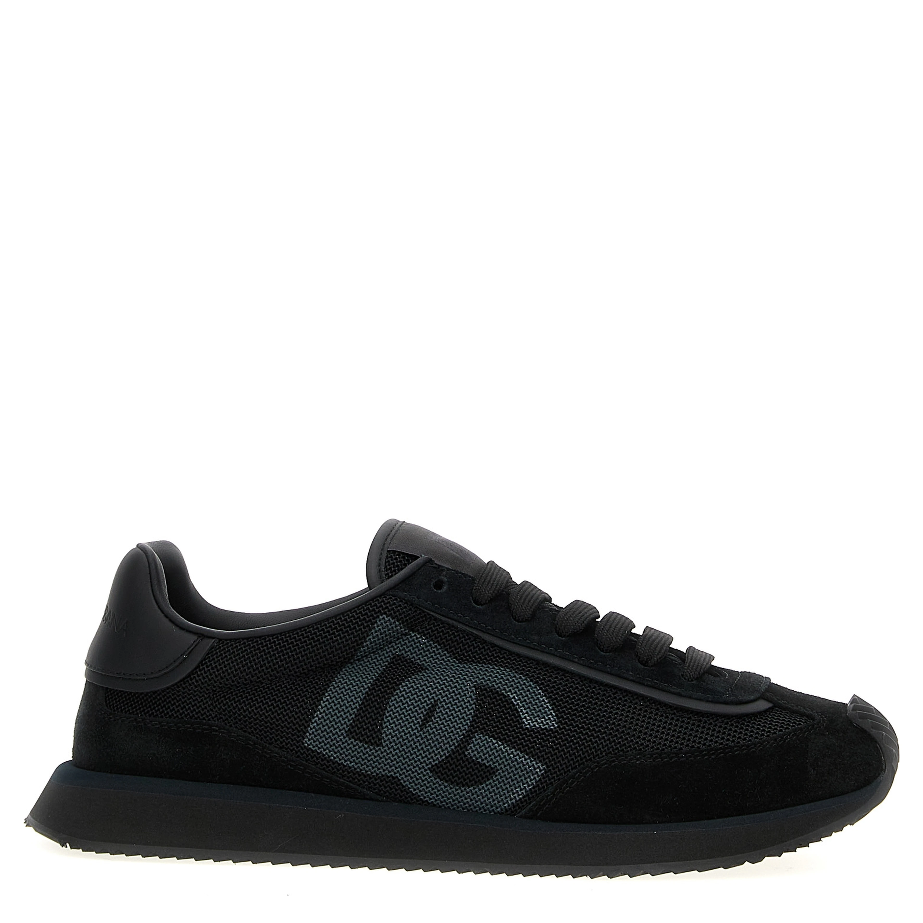Black Calfskin Athletic Sneakers
