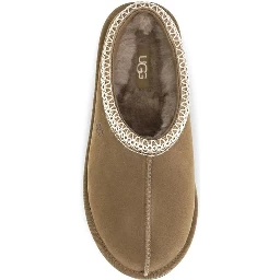 Beige Leather Mules