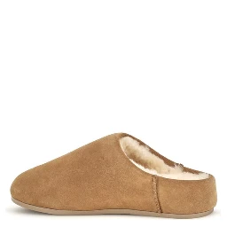 Beige Leather Mules