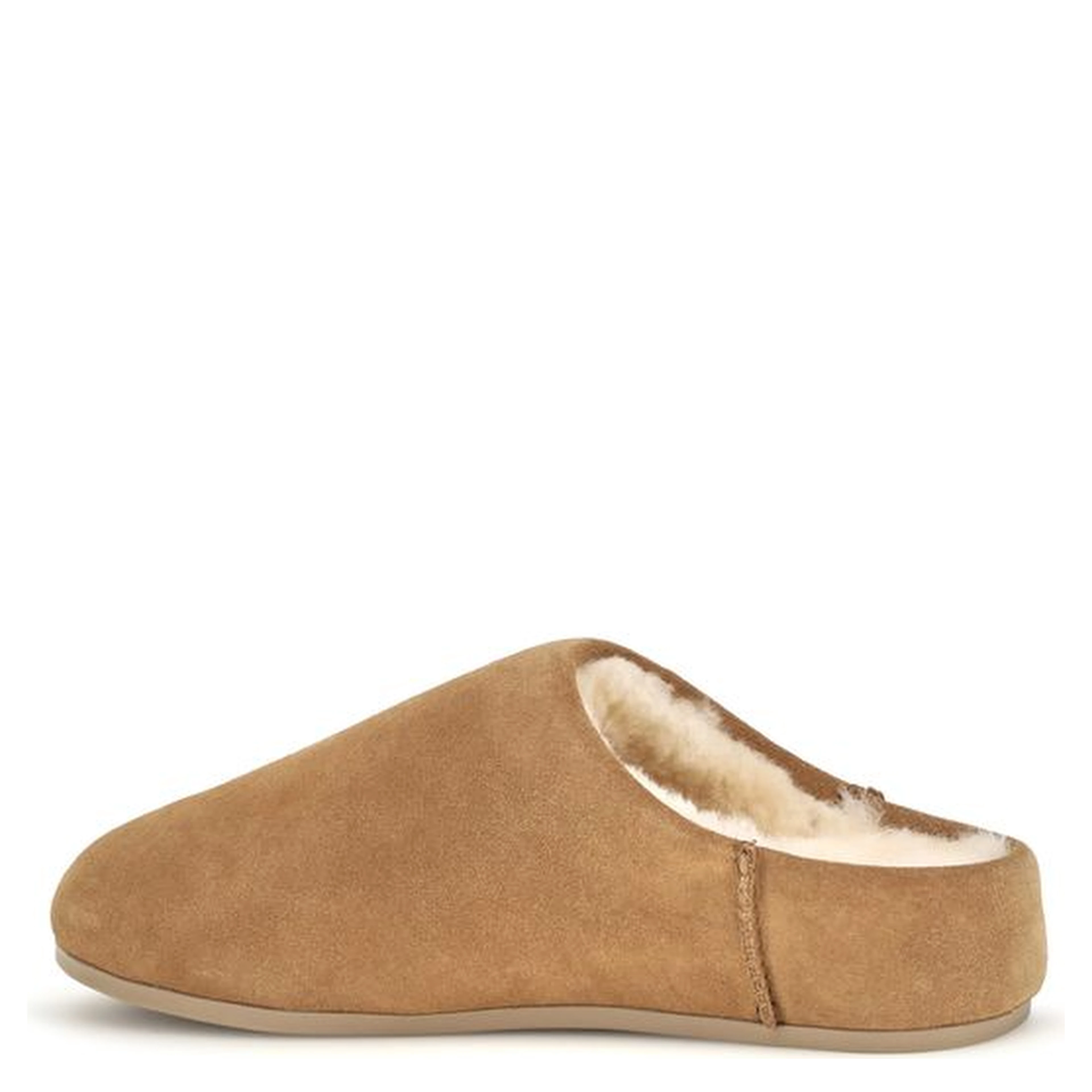 Beige Leather Mules