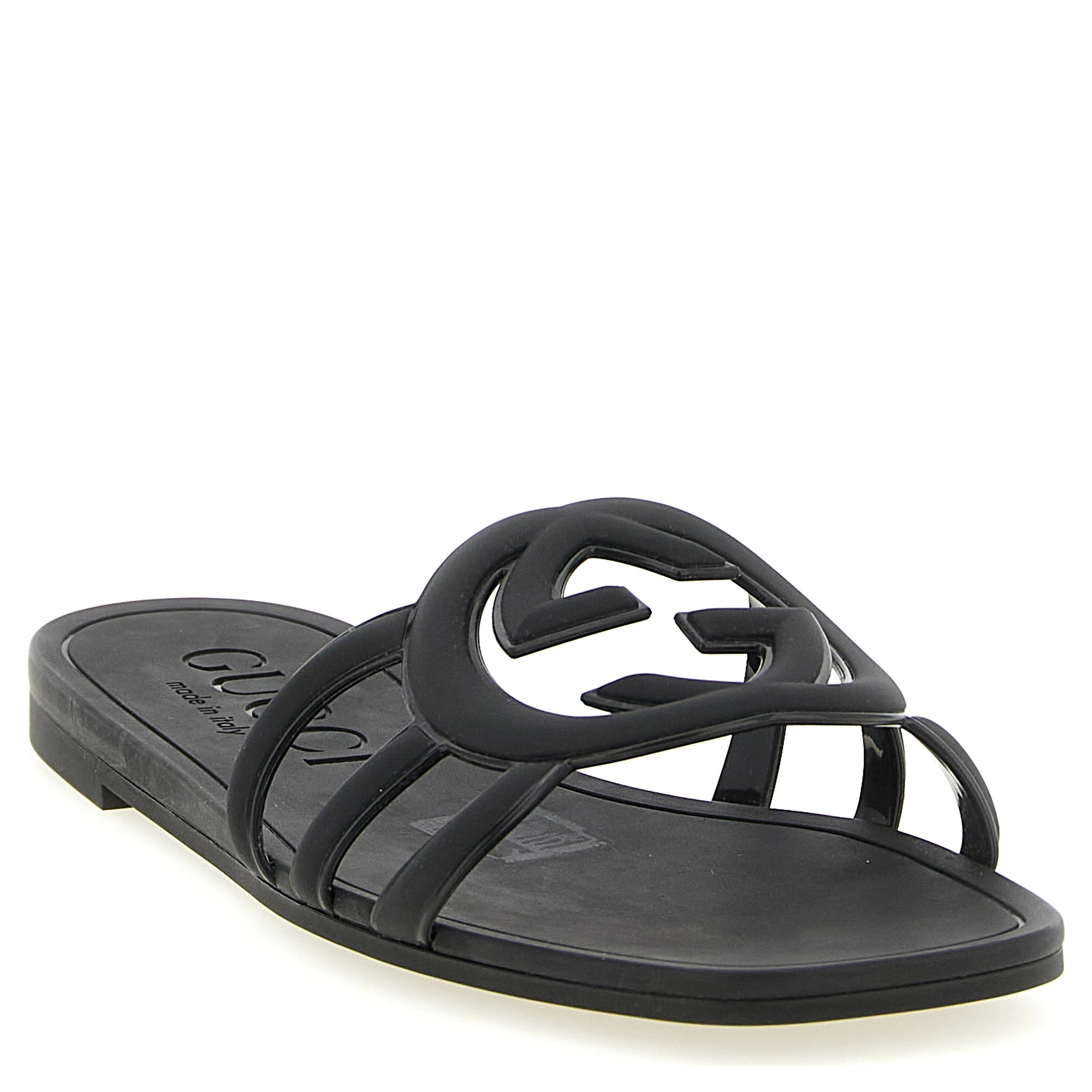 Black Rubber Slides