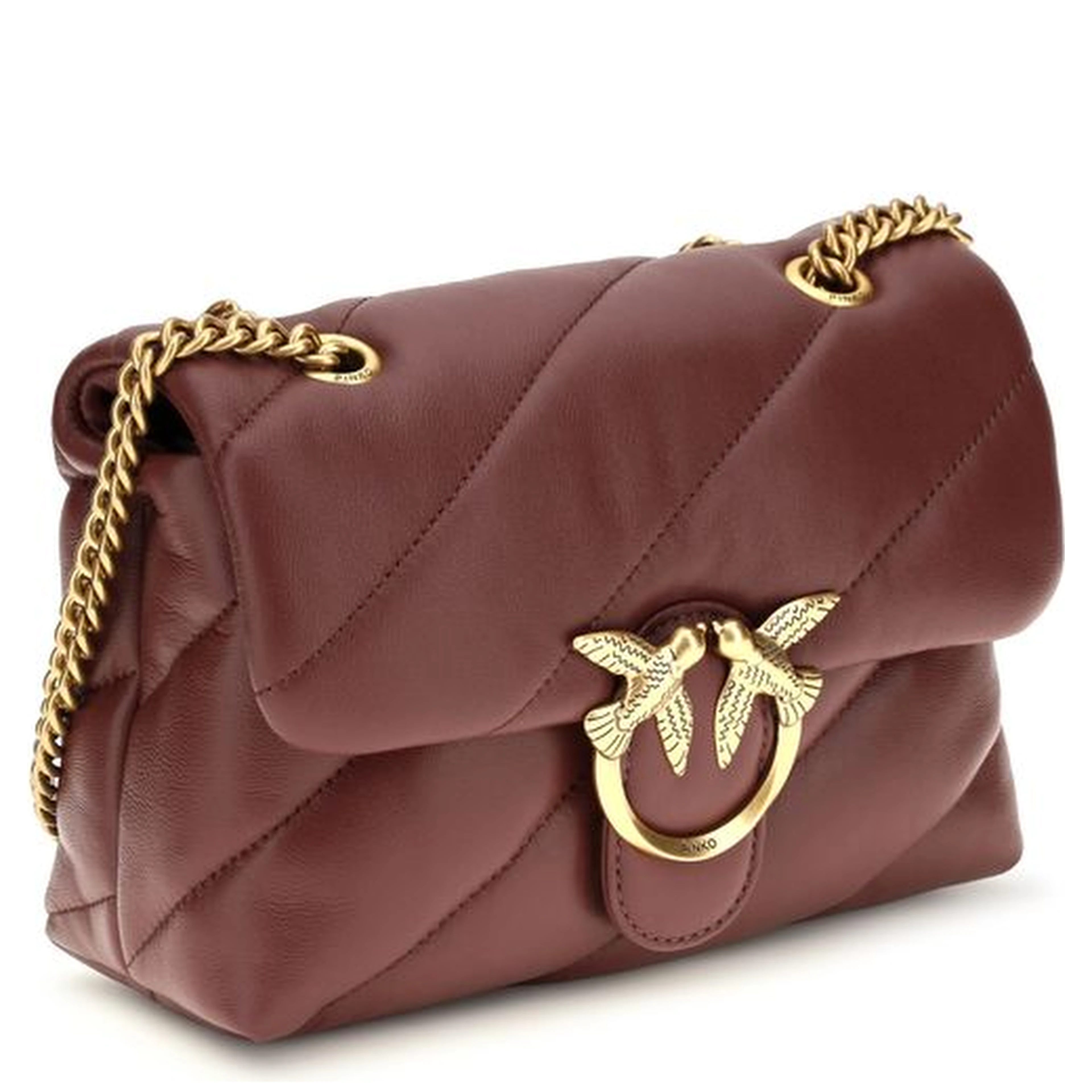 Bordeaux Calf Leather Bos Taurus Shoulder Bag