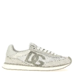 Gray Calfskin Low Top Sneakers