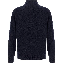 Blue Cashmere Polo Shirt