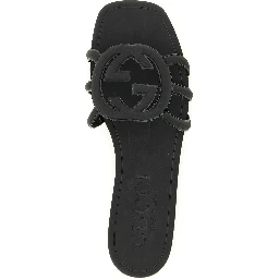Black Rubber Slides