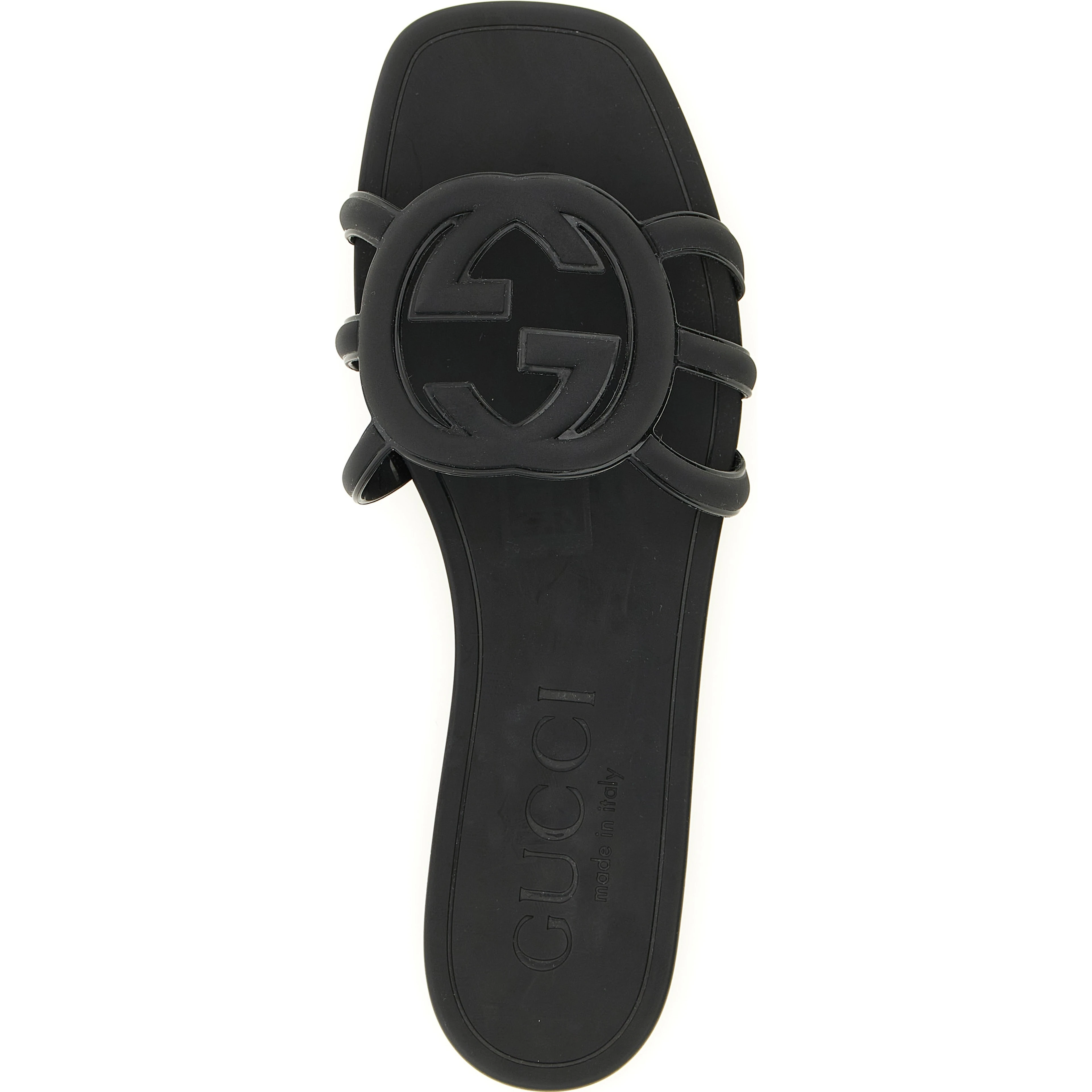 Black Rubber Slides