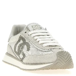 Gray Calfskin Low Top Sneakers