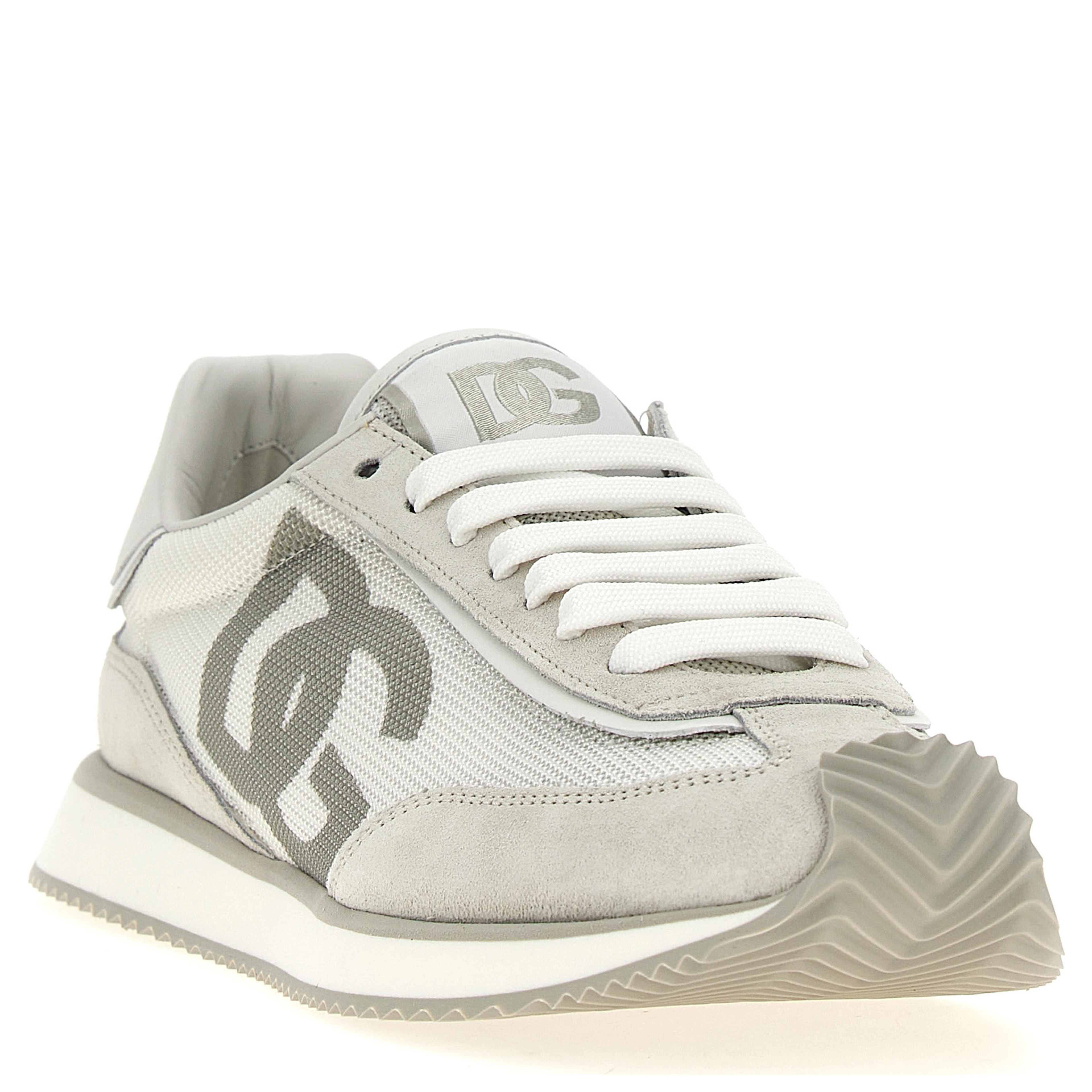 Gray Calfskin Low Top Sneakers
