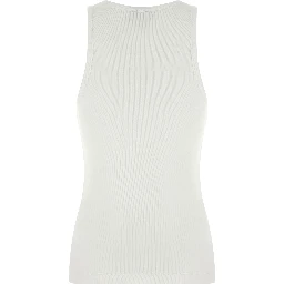 White Organic Cotton Sleeveles T-Shirt
