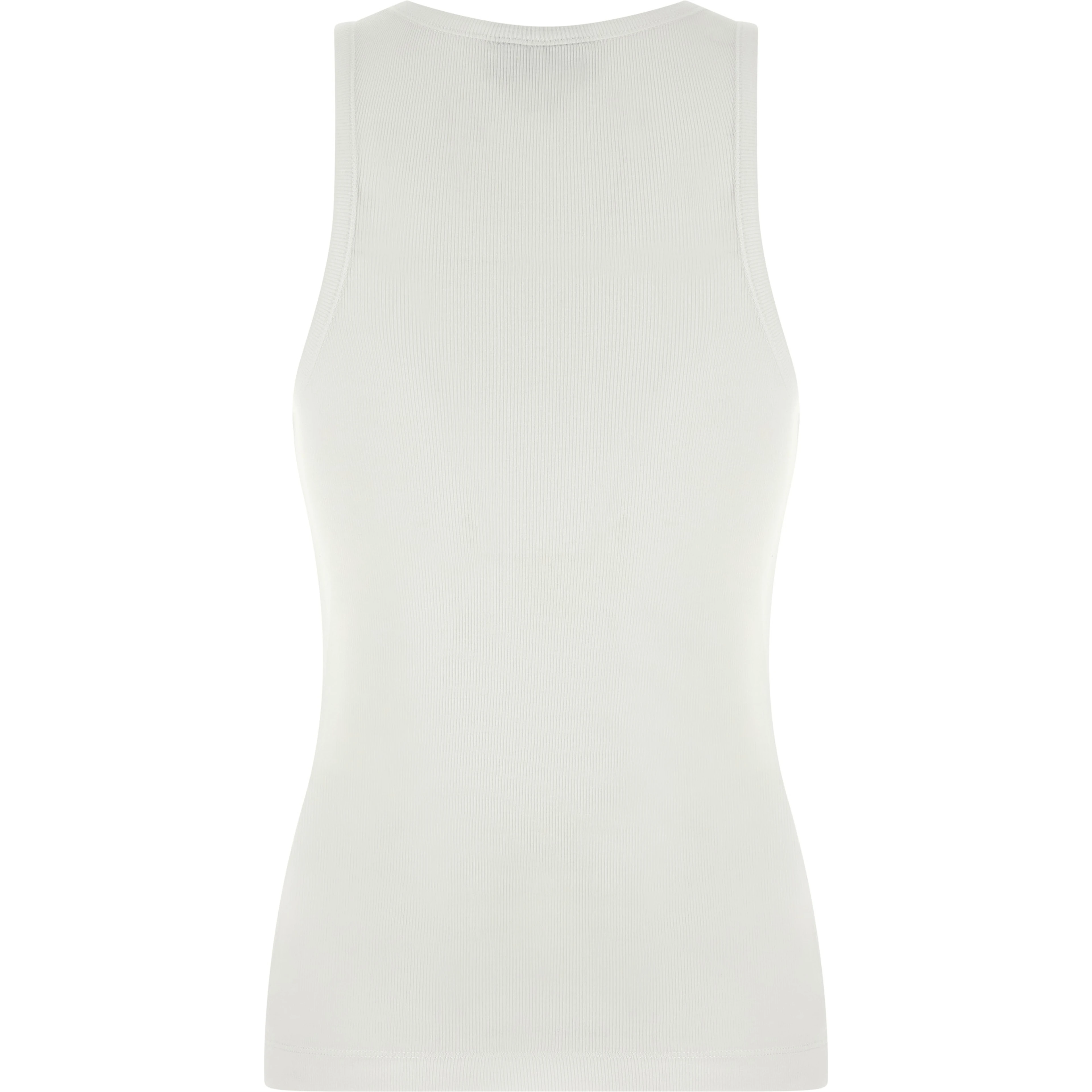 White Organic Cotton Sleeveles T-Shirt