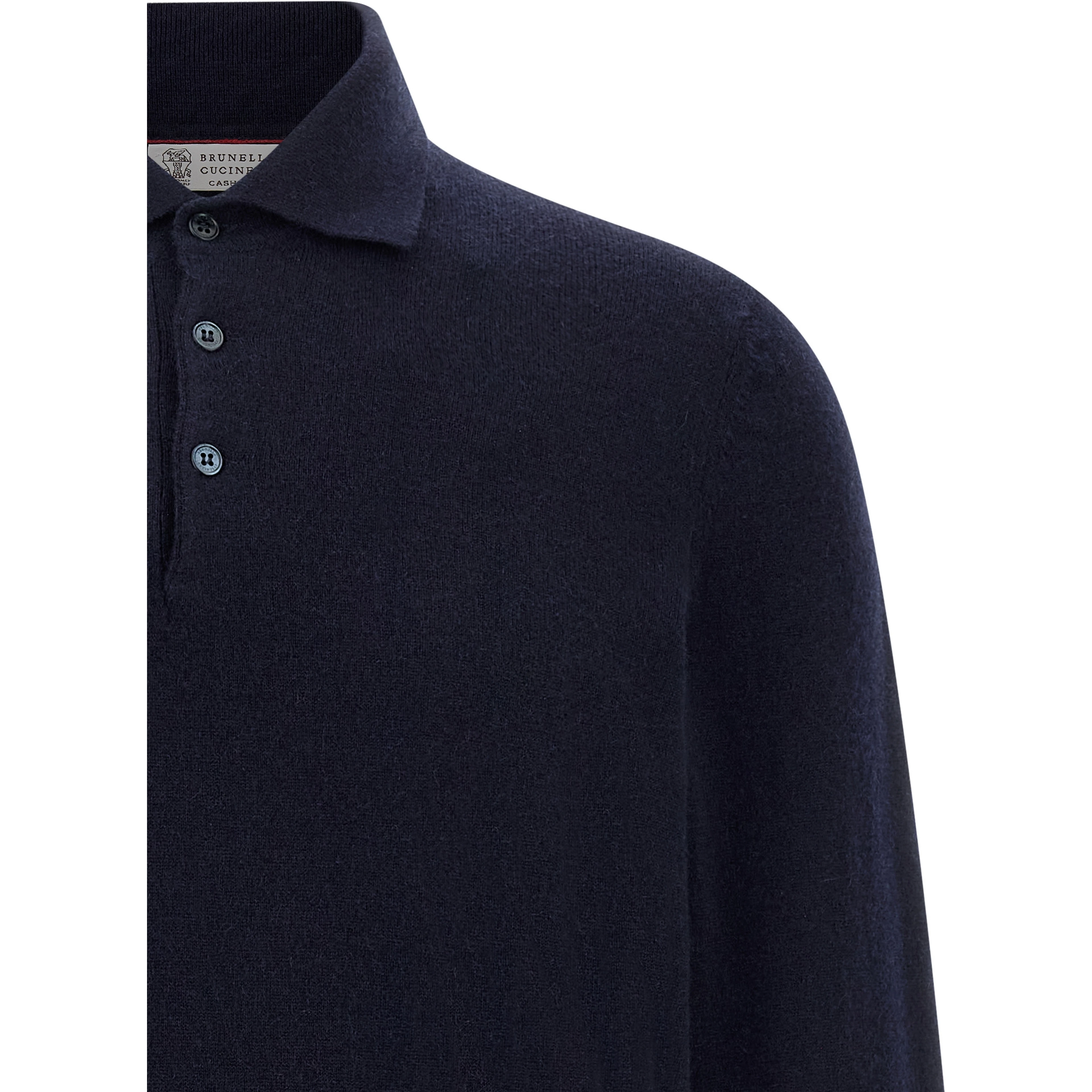 Blue Cashmere Polo Shirt