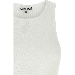 White Organic Cotton Sleeveles T-Shirt