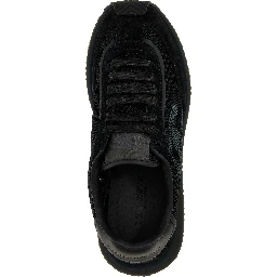 Black Calfskin Athletic Sneakers