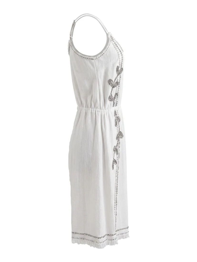 White Cotton Women Dress