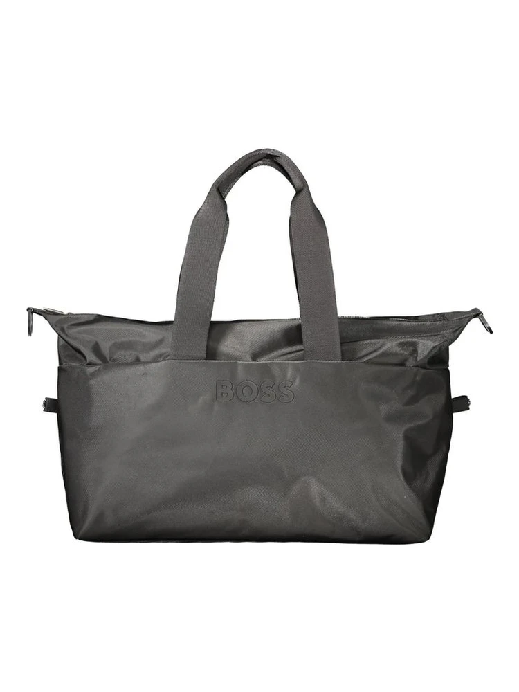 Black Polyurethane Men's Bag