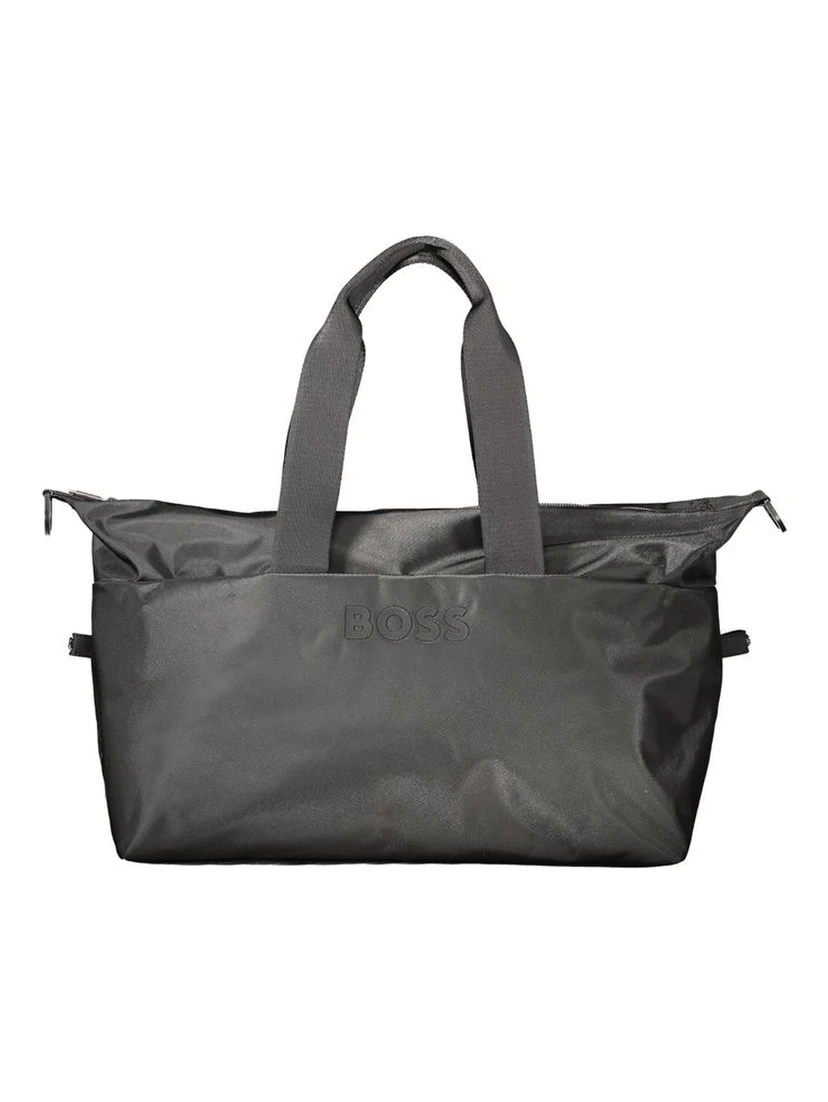 Black Polyurethane Men's Bag