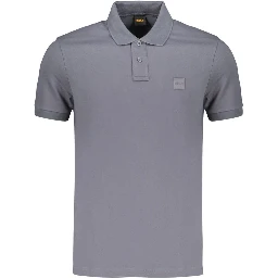 Blue Cotton Men's Polo Shirt