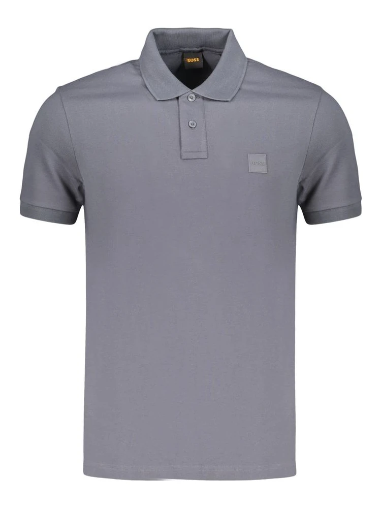 Blue Cotton Men's Polo Shirt