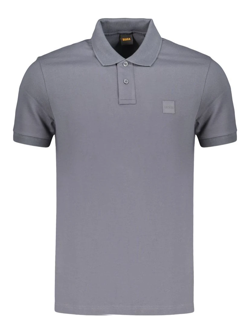 Blue Cotton Men's Polo Shirt