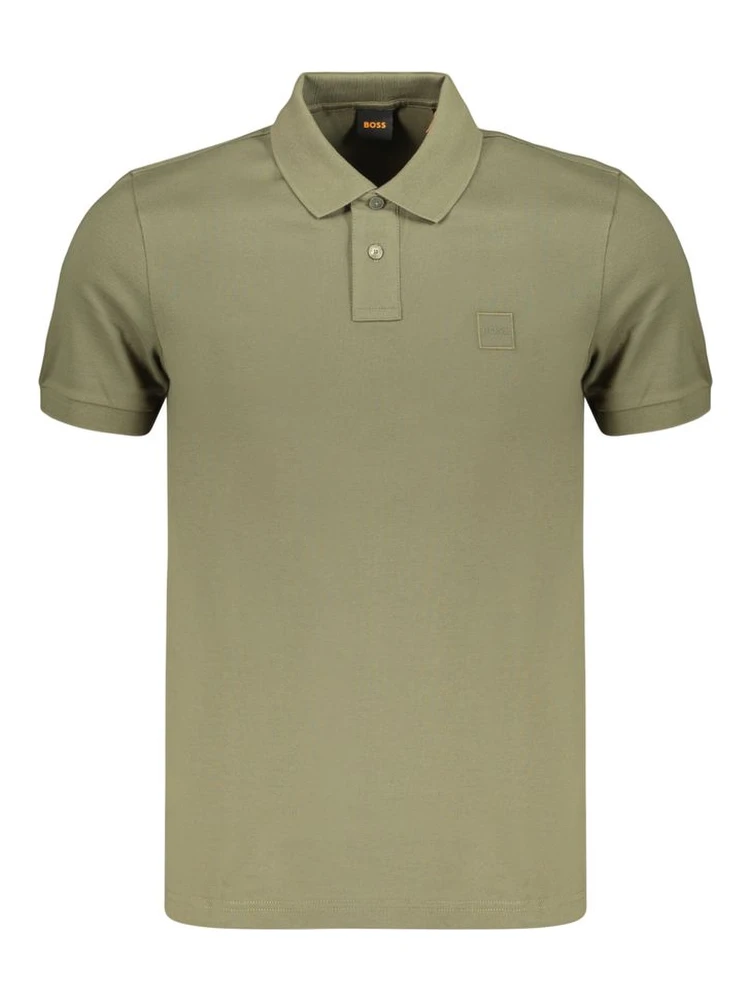 Green Cotton Men's Polo Shirt