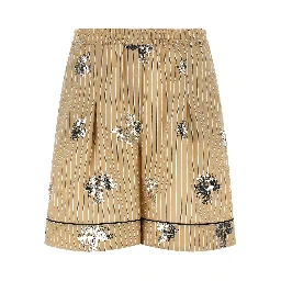 Beige Cotton Bermuda Shorts