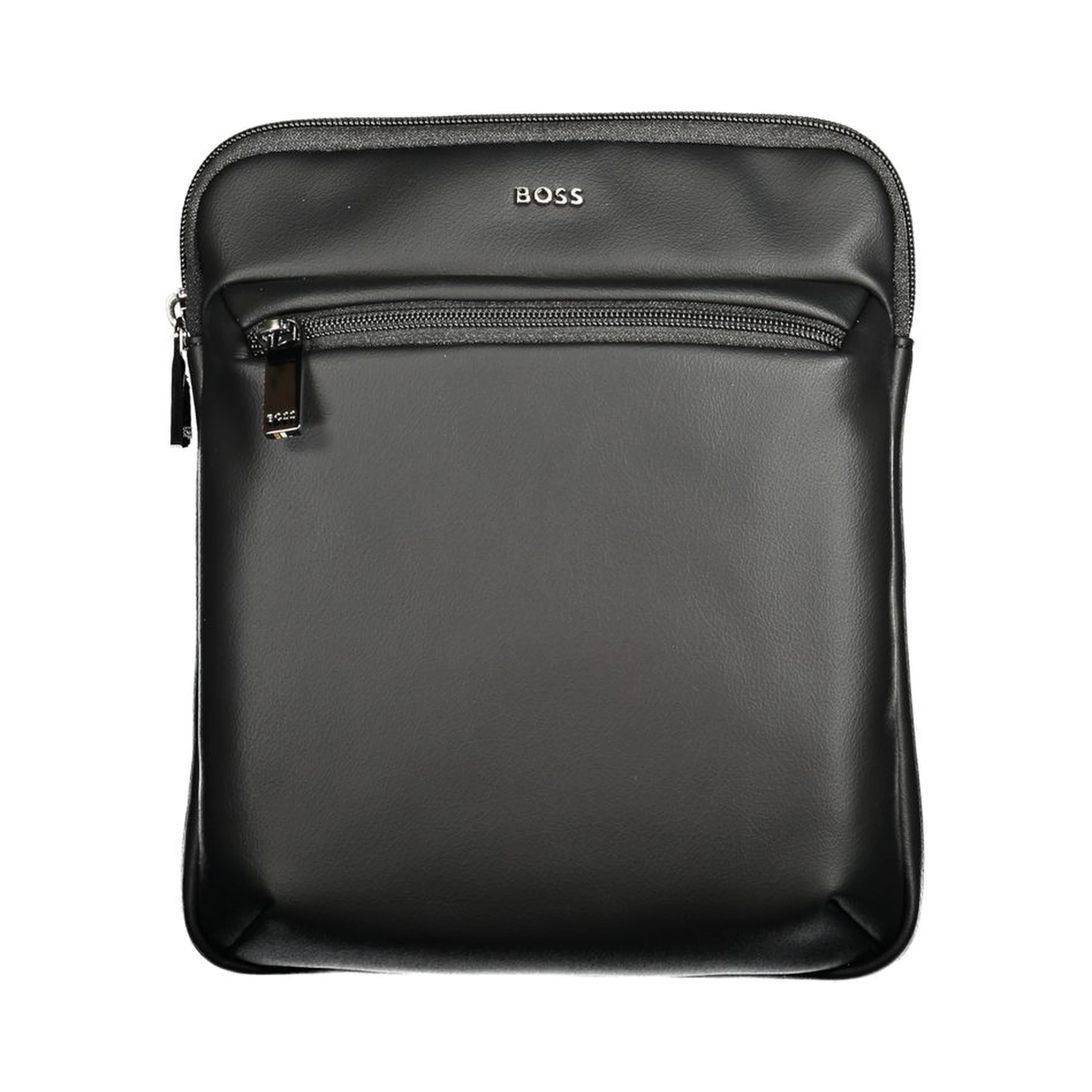 Black Polyurethane Men's Shoulder Bag