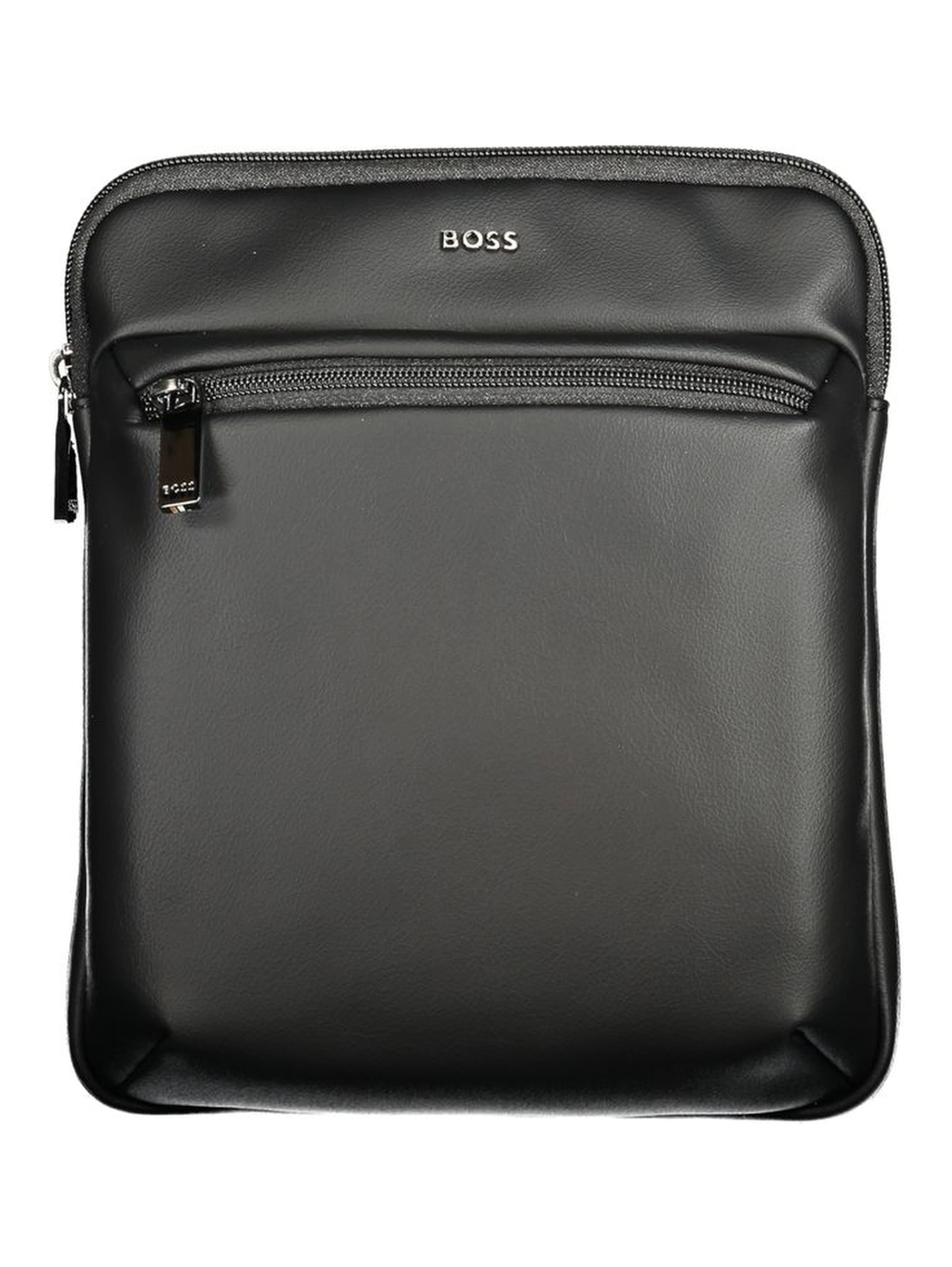 Black Polyurethane Men's Shoulder Bag
