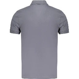 Blue Cotton Men's Polo Shirt