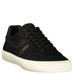 Black Polyurethane Men's Sneaker