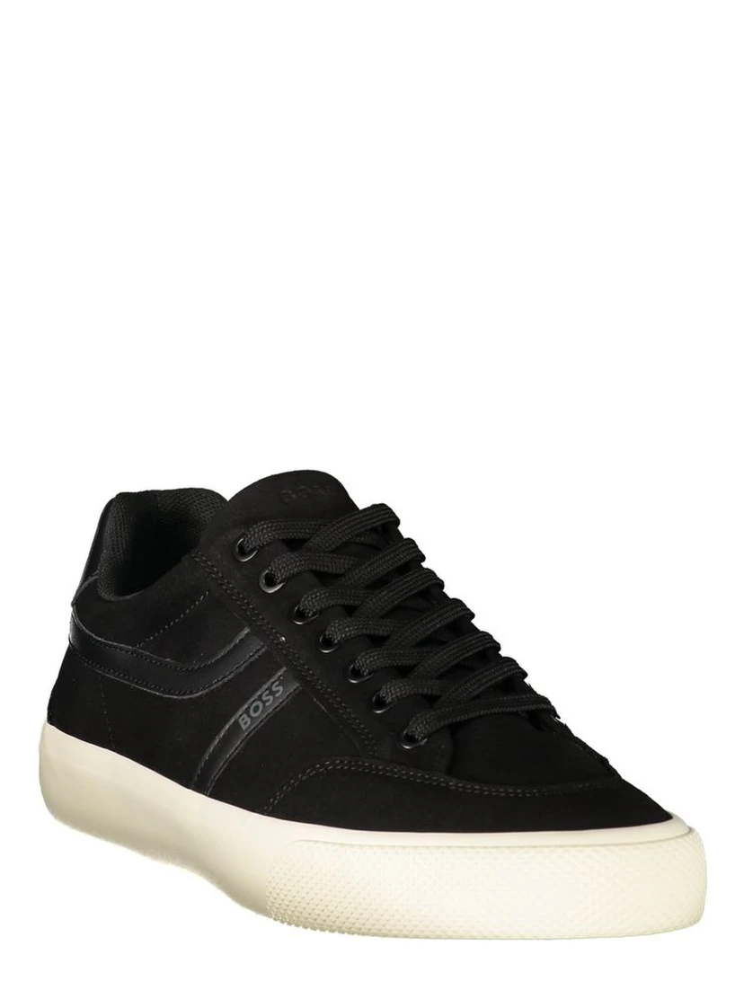 Black Polyurethane Men's Sneaker