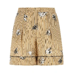 Beige Cotton Bermuda Shorts