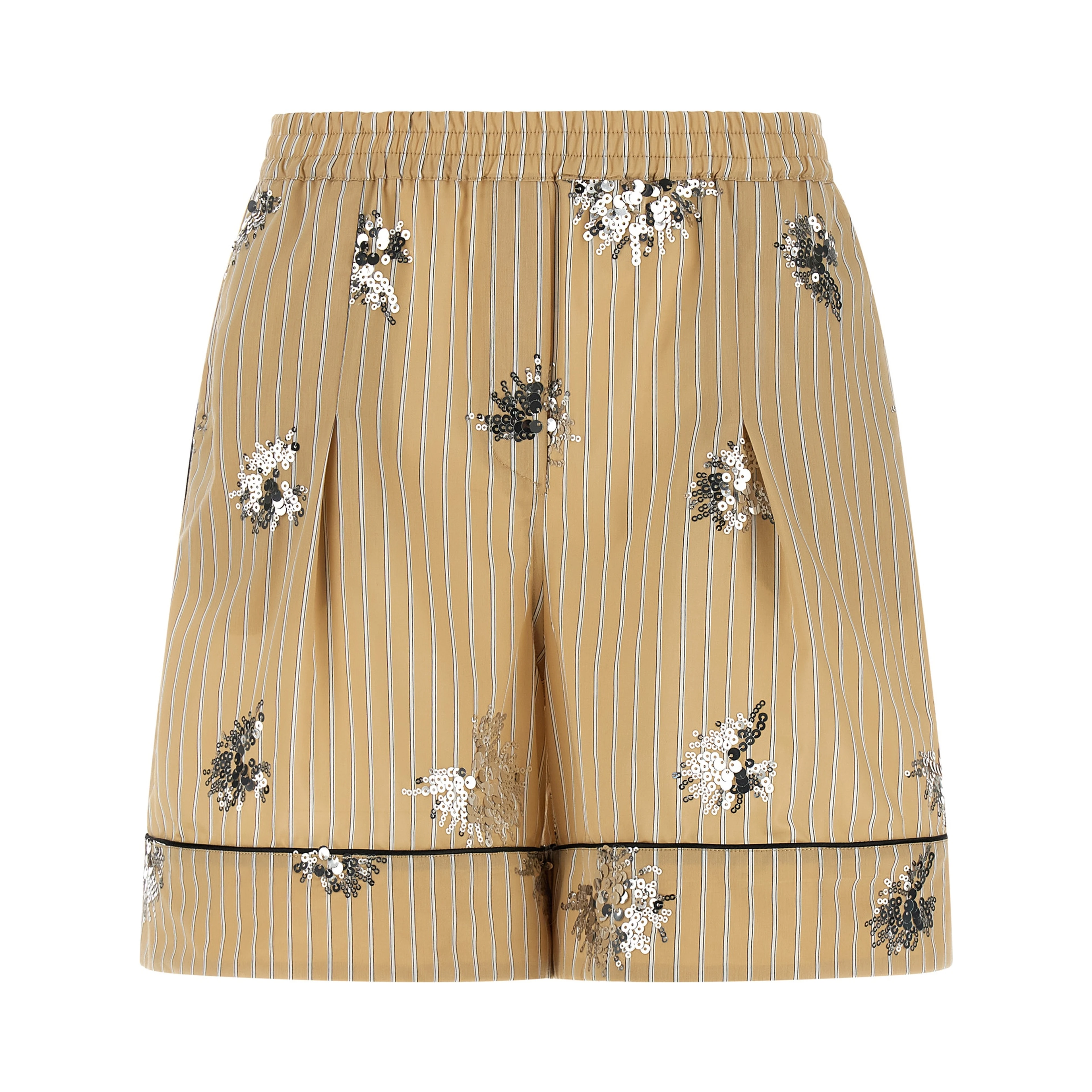 Beige Cotton Bermuda Shorts