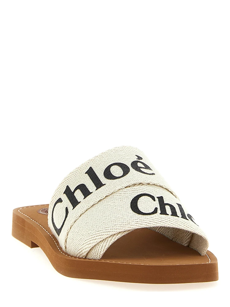 White Linen Flat Sandals alternative