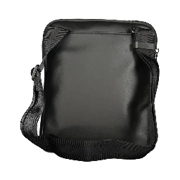 Black Polyurethane Men's Shoulder Bag