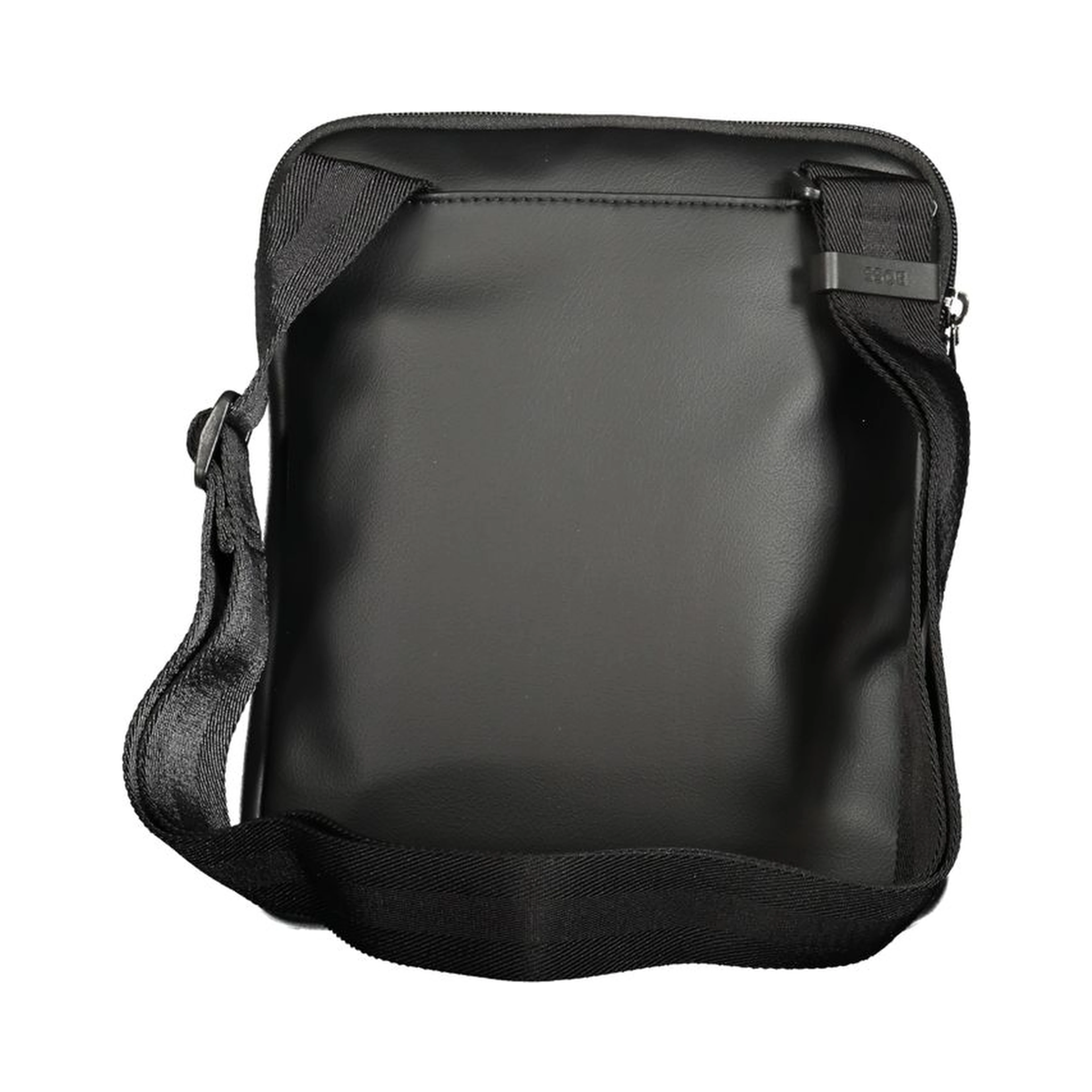 Black Polyurethane Men's Shoulder Bag