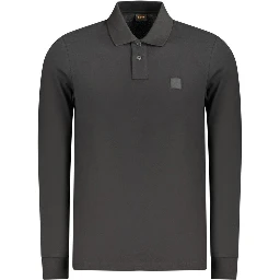 Black Cotton Men's Polo Shirt