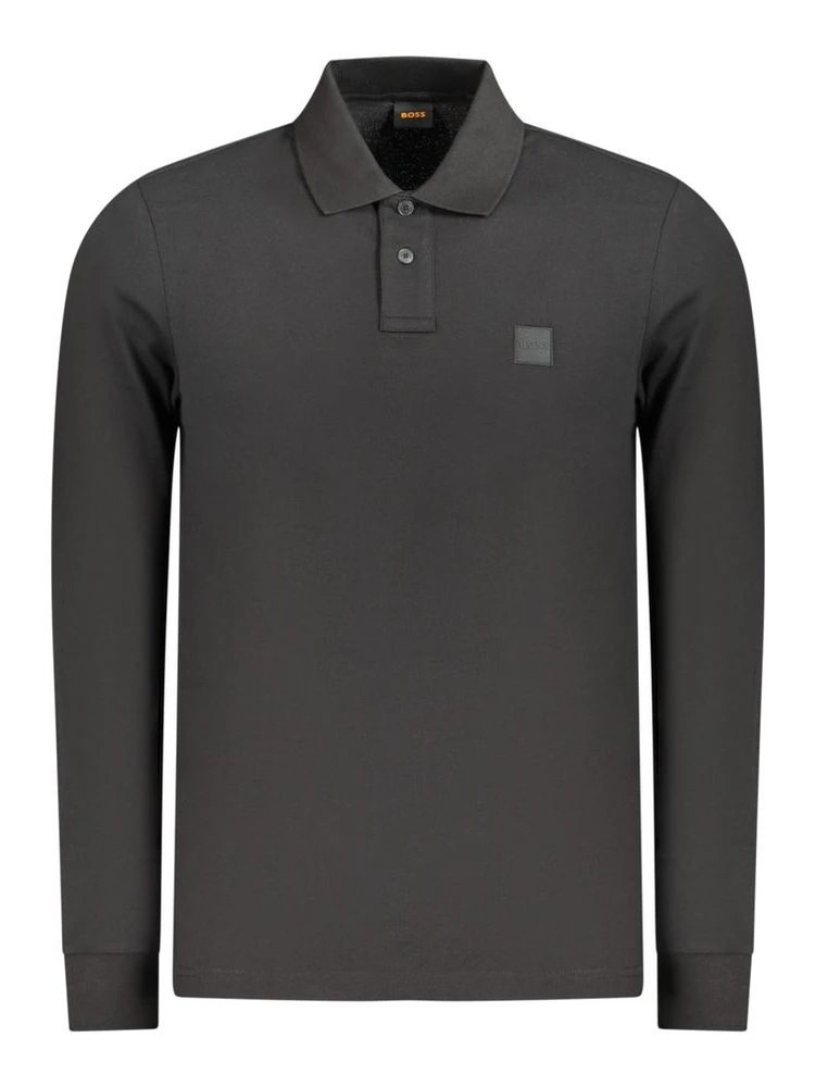 Black Cotton Men's Polo Shirt